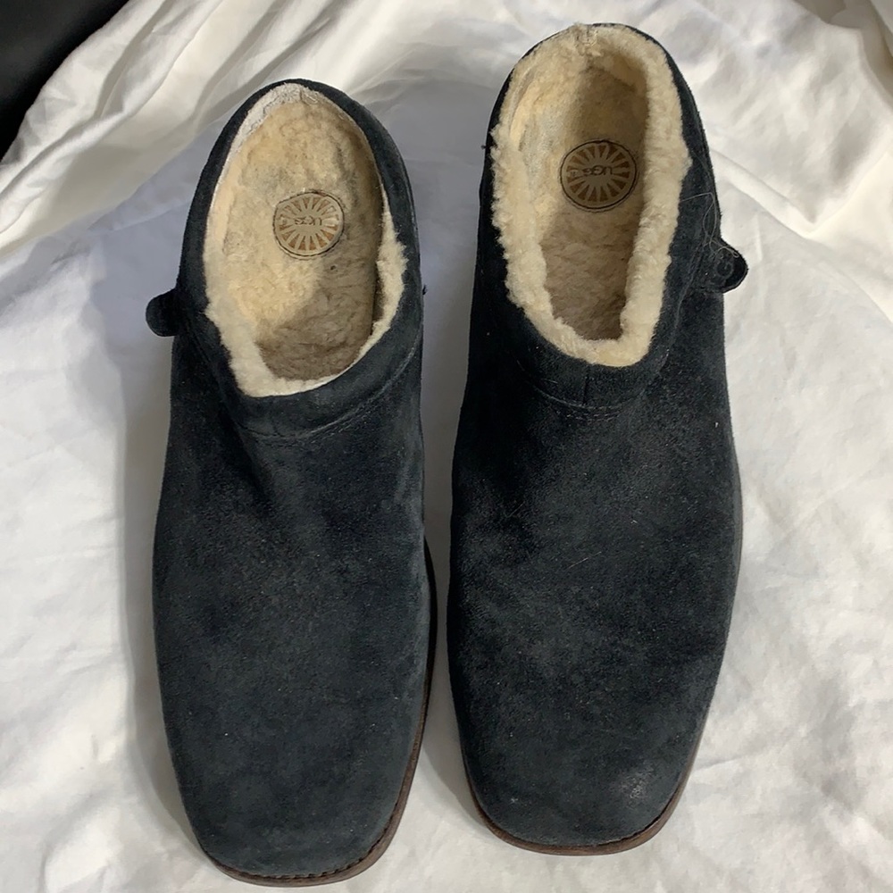 UGG slip on black suede lined